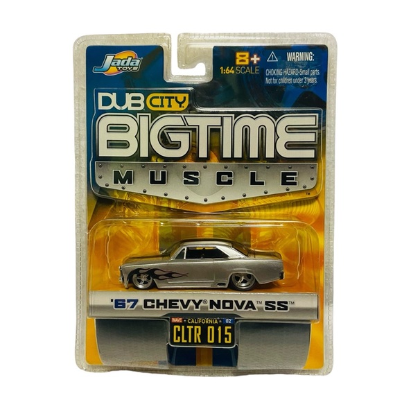 Dub City Bigtime 67 Chevy Nova Jada Toys 1:64 Silver - Picture 8 of 8